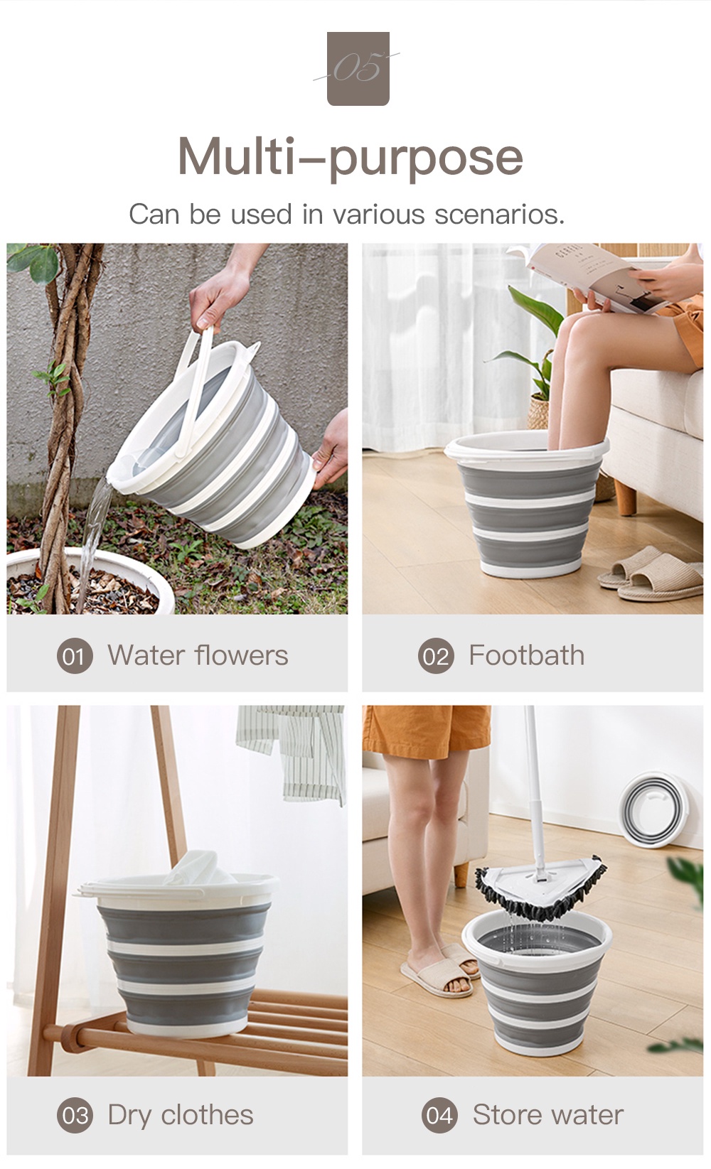 Foldable Bucket PP Material Pail-6